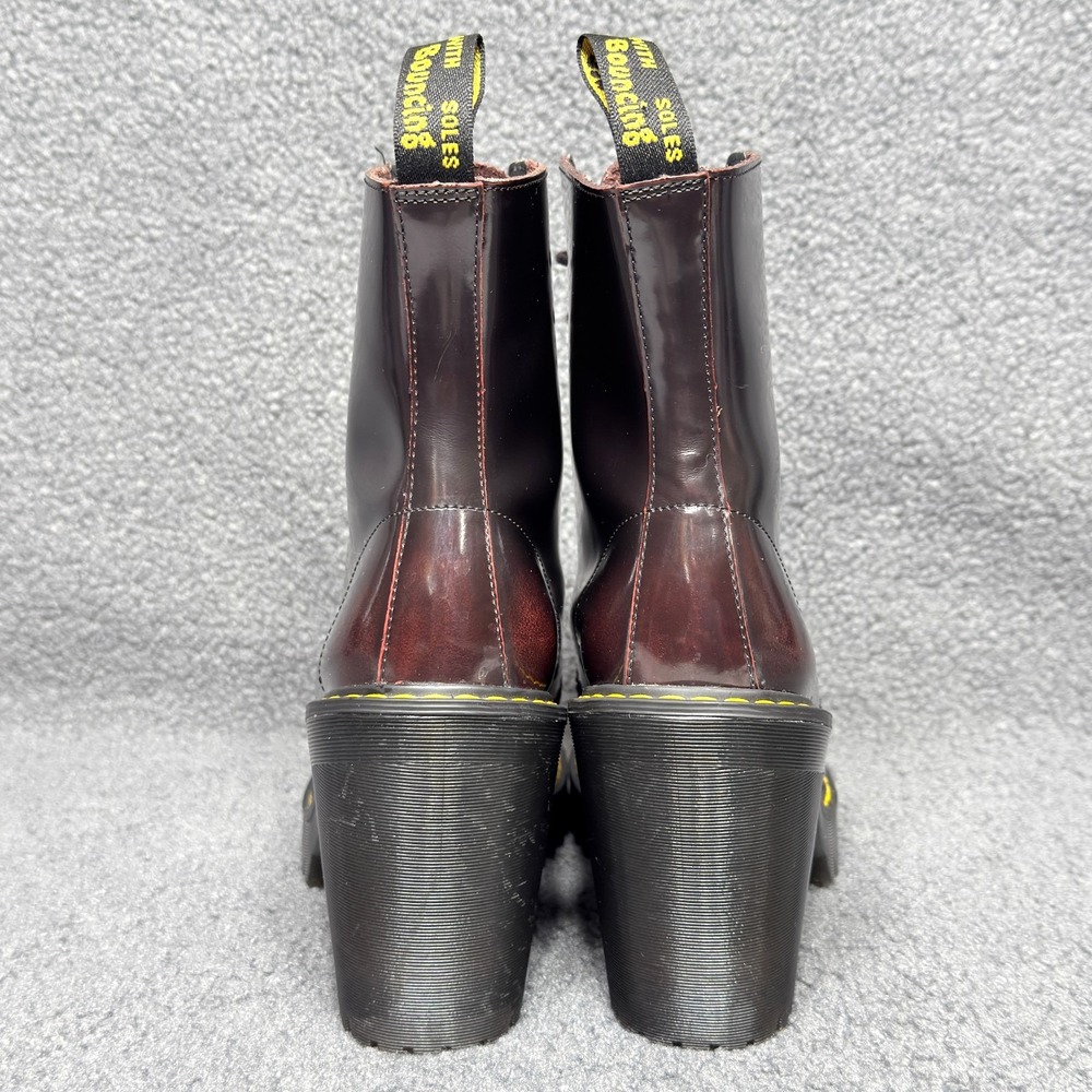 Dr Martens Kendra Womens Size 7 Platform Heeled Boots Cherry Red Arcadia Leather - Picture 4 of 9